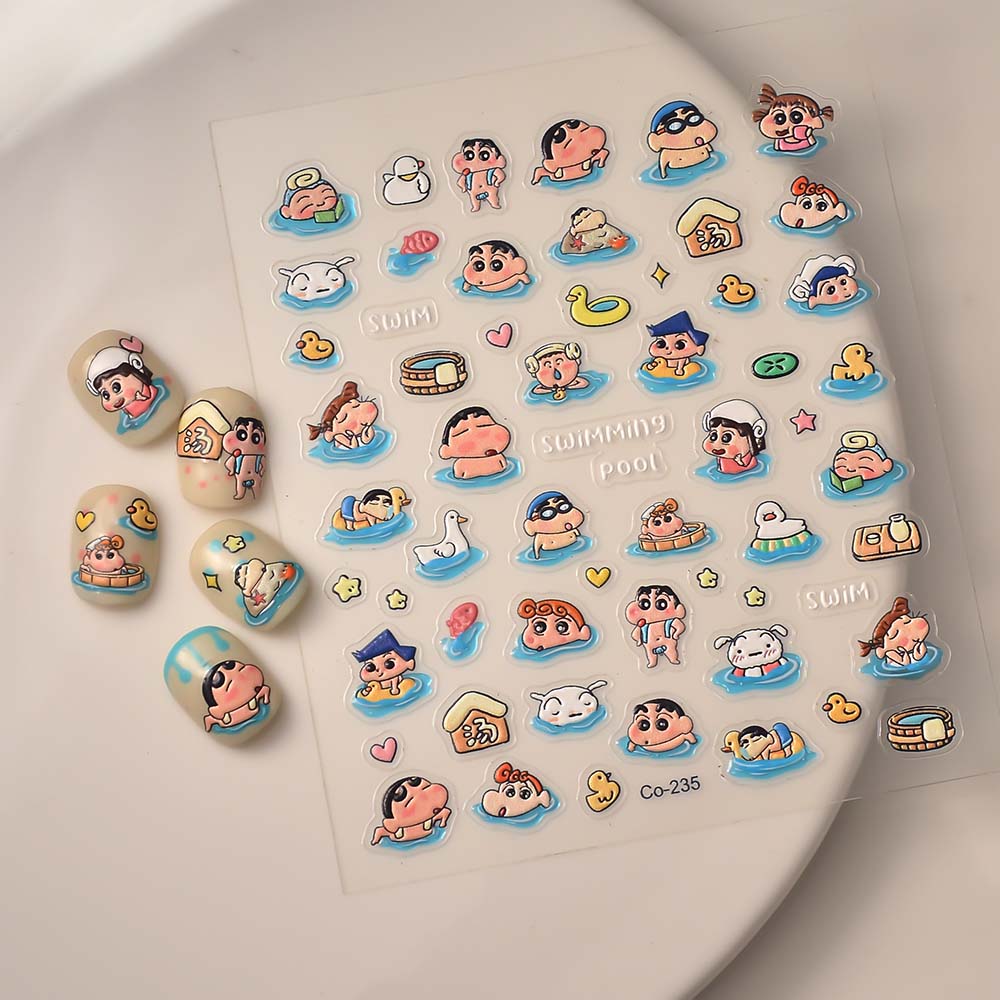 Anime Merchandise Nepal - Japanese anime Crayon Shin-chan Nail Stickers