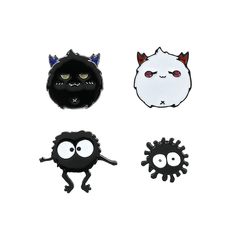 Enamel Pin Set - Amine Spirited Away Brooch Kawaii Coal