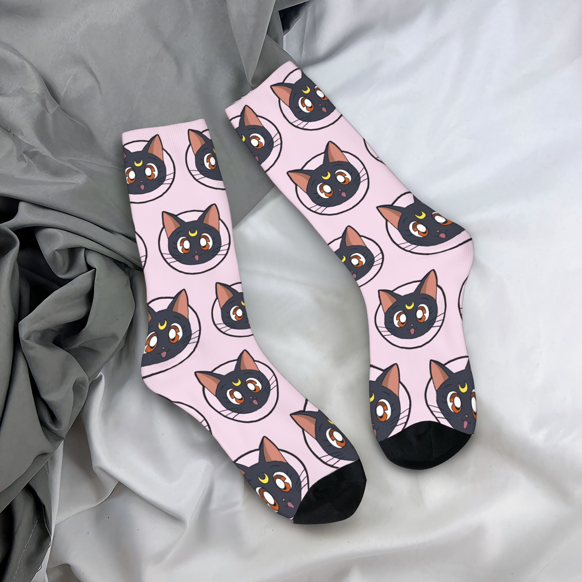 Anime Merchandise Dress - Trendy Unisex Crew Socks Sailors Moons