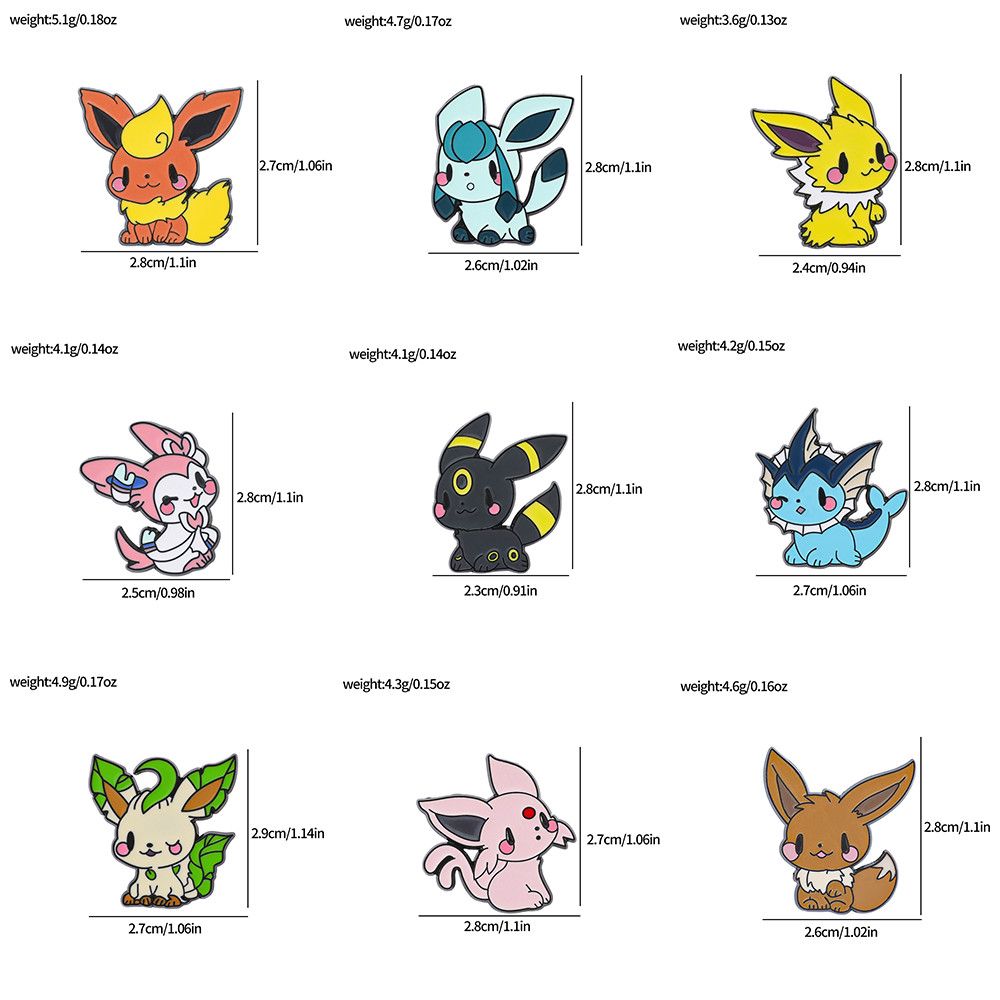 Cute Pokemon Eevee Enamel Pins - Enamel Pin Set recension och pris